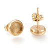Ion Plating(IP) 304 Stainless Steel Stud Earring Settings STAS-I162-02B-G-2