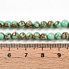 Synthetic Gold Line Turquoise Beads Strands G-A255-A03-04B-5