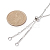 Brass Bar Link Chain Necklace Making AJEW-JB01188-02-3