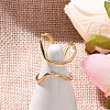 304 Stainless Steel Open Cuff Rings for Women LS-RJEW-Z077-01G-11-2