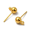 Brass Ball Post Ear Studs KK-YW0001-11G-2