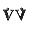 304 Stainless Steel Alphabet Charms STAS-H122-V-EB-1