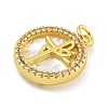Rack Plating Brass Micro Pave Cubic Zirconia Pendants KK-G513-84G-2