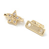 Rack Plating Brass Pave Cubic Zirconia Slide Charms KK-G464-02LG-3