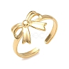 Adjustable 304 Stainless Steel Cuff Open Rings for Women RJEW-Z122-03G-01-4