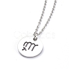 Non-Tarnish 304 Stainless Steel Pendant Necklaces NJEW-E147-12P-3