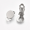 Tarnish Resistant 304 Stainless Steel Clip-on Earring Findings STAS-T045-33B-P-3