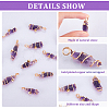 12Pcs Natural Gemstone Copper Wire Wrapped Pendants PALLOY-FG0001-02B-3