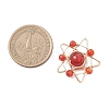 Natural Carnelian Copper Wire Wrapped Pendants PALLOY-TA00368-02-2
