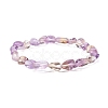 Natural Ametrine Nuggets Beads Stretch Bracelet for Her BJEW-JB06951-01-1