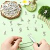 80Pcs 8 Styles Tibetan Style Alloy Pendants FIND-CJ0006-09-5