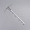 Plastic Transparent Academic T-Ruler TOOL-WH0021-67-1