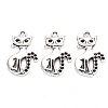 Tibetan Style Alloy Pendant Rhinestone Settings TIBEP-S319-059AS-RS-2