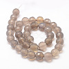 Natural Grey Agate Bead Strands G-K155-D-6mm-F01-2