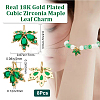 8Pcs Brass Micro Pave Cubic Zirconia Pendants KK-BBC0010-33-2