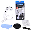 ABS Plastic Handheld and Desktop Foldable Illuminated Magnifier AJEW-L073-06-8