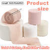 AHADERMAKER 4 Rolls 4 Colors 5M Nylon Chiffon Frayed Ribbon SRIB-GA0001-07-2