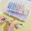 120 Grids Mini Round Plastic Jewelry Screw Top Bead Jars Sets AJEW-WH0348-305-3