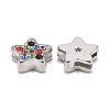 Rhinestone Alloy Pendant RSB357-2-2