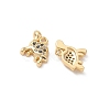 Brass Micro Pave Cubic Zirconia Charms X1-KK-C099-01G-G-2