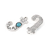 Synthetic Turquoise & Alloy Pendants PALLOY-H146-01AS-J-2