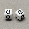 Large Hole Acrylic Letter European Beads SACR-Q103-8mm-01Q-2
