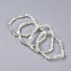 Natural White Moonstone Bead Stretch Bracelets BJEW-K213-43-1