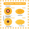 2Pcs 2 Style Flower Silicone Hot Pads AJEW-GF0011-17A-2