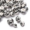 40Pcs 4 Styles Handmade Printed Porcelain Beads PORC-FP0001-04-2