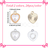 40Pcs 2 Colors Rack Plating Alloy Pendants FIND-SC0023-05-2