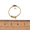 Daisy 304 Stainless Steel Enamel Open Cuff Rings for Women RJEW-M061-01G-02-3