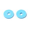 Flat Round Handmade Polymer Clay Beads CLAY-R067-10mm-36-7