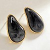 304 Stainless Steel Resin Stud Earrings WGF91D5-03-1