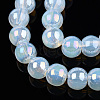 Electroplate Imitation Jade Glass Beads Strands GLAA-T032-J6mm-AB02-2