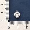 925 Sterling Silver Micro Pave Clear Cubic Zirconia Shell Shaped Charms STER-U009-09S-01-4