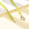 Dyed Round Natural Green Jade Graduated Beaded Necklaces GG-CBAA808-05P-F-2