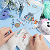 Polka Dot Elephant Alloy Enamel Pendant Locking Stitch Markers HJEW-AB00130-3