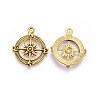 Tibetan Style Alloy Compass Pendants TIBEP-S272-AG-LF-1