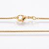 Eco-Friendly Rack Plating Brass Chain Necklaces MAK-G002-05G-A-FF-1