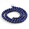 Natural Lapis Lazuli Round Bead Strands G-M230-02-6mm-2