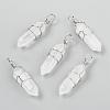 Natural Quartz Crystal Double Terminated Pointed Pendants G-J062-05P-2