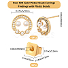 10Pcs Brass Stud Earring Findings KK-BBC0020-91-2
