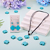 20Pcs Dyed Synthetic Turquoise Pendants PALLOY-TADJ00005-6