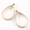 Rack Plating Alloy Teardrop Open Back Bezel Pendants X-PALLOY-S047-29E-FF-1