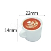 Resin Miniature Coffee Cup Ornaments PW-WG14105-02-1