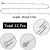 SUNNYCLUE 12Pcs 304 Stainless Steel Satellite Chain Necklaces Set NJEW-SC0001-14B-2