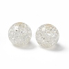 Transparent Crackle Acrylic Bead OACR-H019-02B-3