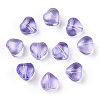 Transparent Spray Painted Glass Beads GLAA-R211-02-B01-1
