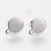 Non-Tarnish 304 Stainless Steel Stud Earring Findings STAS-K184-02-02P-1