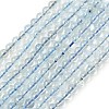 Natural Aquamarine Beads Strands G-P576-4mm-01B-2